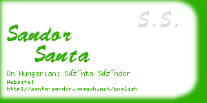 sandor santa business card